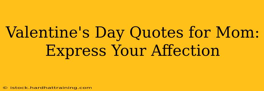 Valentine's Day Quotes for Mom: Express Your Affection