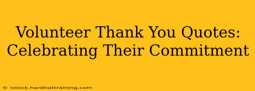 Volunteer Thank You Quotes: Celebrating Their Commitment