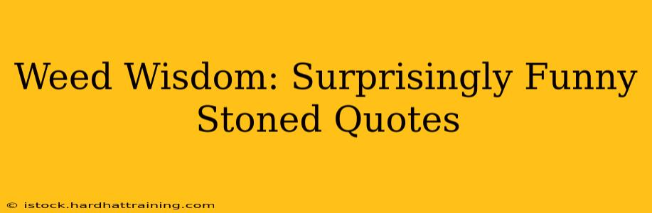 Weed Wisdom: Surprisingly Funny Stoned Quotes