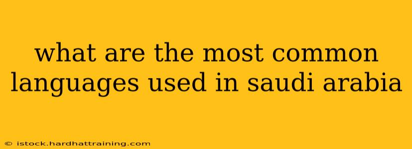 what are the most common languages used in saudi arabia