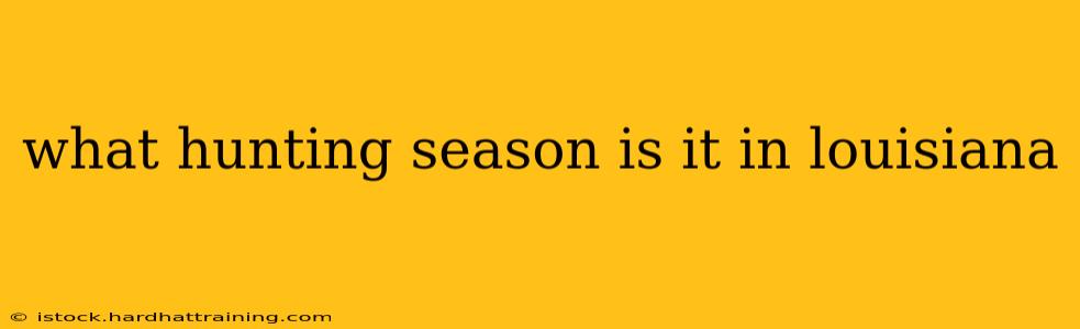 what hunting season is it in louisiana