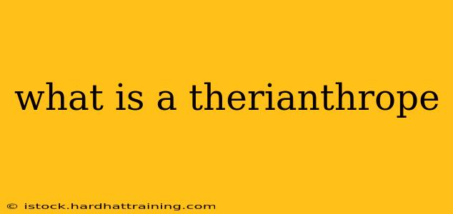 what is a therianthrope