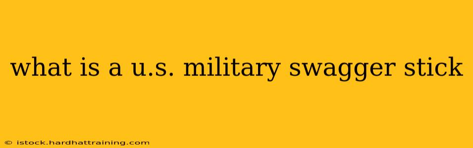 what is a u.s. military swagger stick