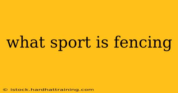 what sport is fencing