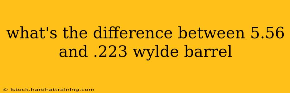 what's the difference between 5.56 and .223 wylde barrel