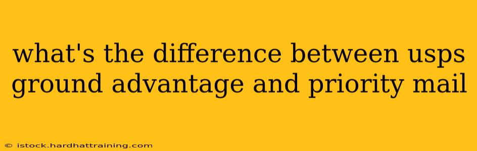 what's the difference between usps ground advantage and priority mail