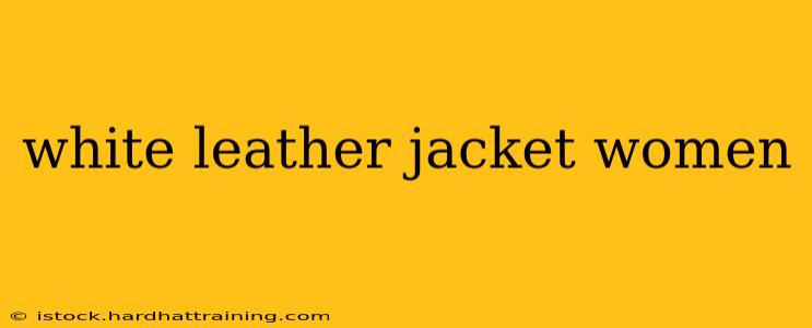 white leather jacket women