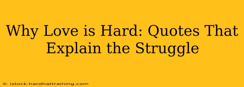 Why Love is Hard: Quotes That Explain the Struggle