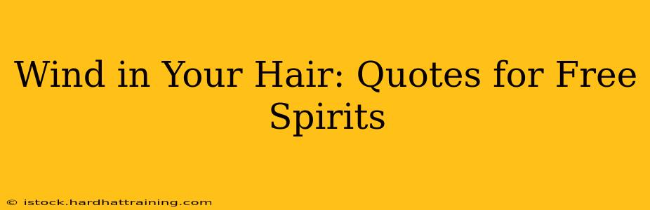 Wind in Your Hair: Quotes for Free Spirits