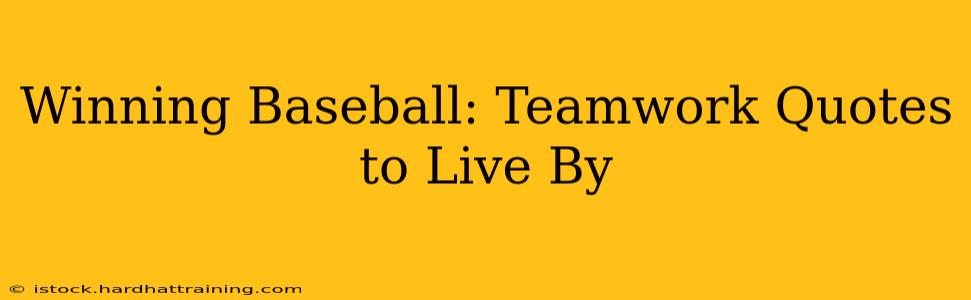 Winning Baseball: Teamwork Quotes to Live By