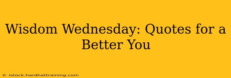 Wisdom Wednesday: Quotes for a Better You