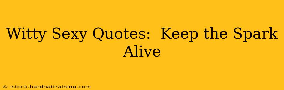 Witty Sexy Quotes:  Keep the Spark Alive