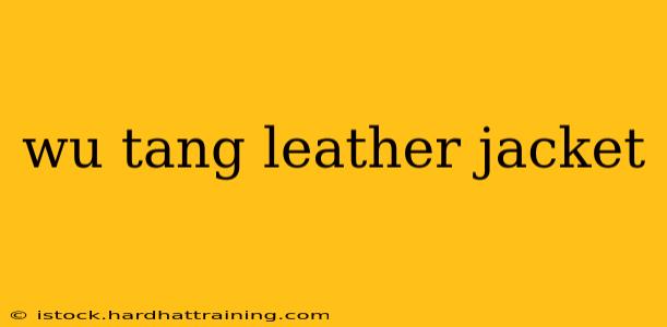 wu tang leather jacket